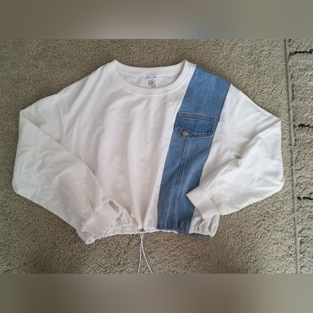 White Denim Sweatshirt